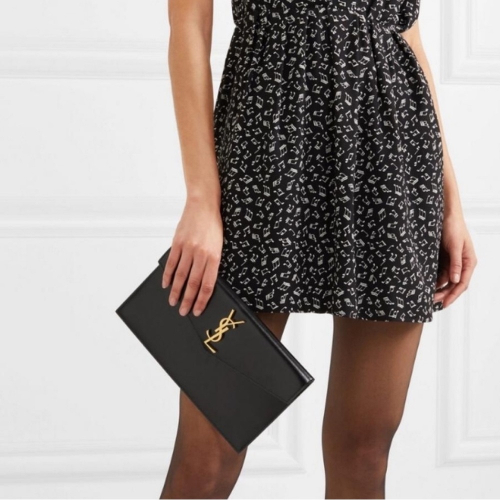 Authentic Ysl Uptown Pouch With Insert & Purse Ch… - image 3